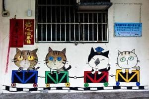 Houtong, le village des chats errants à Taïwan